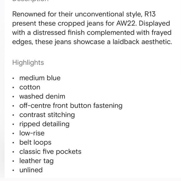 R13 crossover jeans in jasper size 24 - Picture 8 of 11